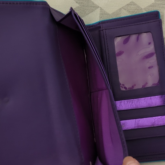 Brown and Purple Cloth Wallet - Picture 4 of 9